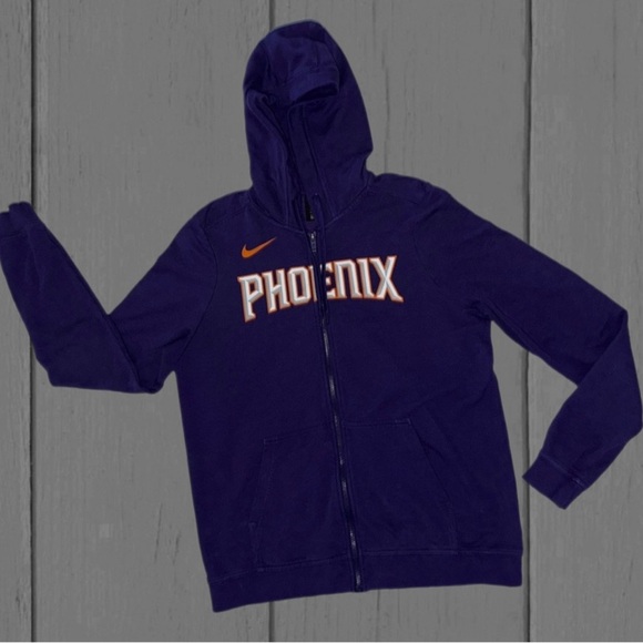 Nike NBA Phoenix Suns Full Zip Hoodie Men’s Large Purple Cotton Blend - Picture 4 of 11